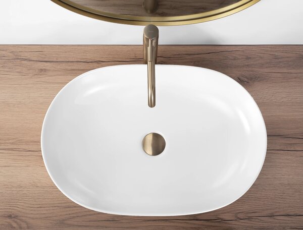 Lavabo da appoggio Rea CLEO 61 WHITE MATT