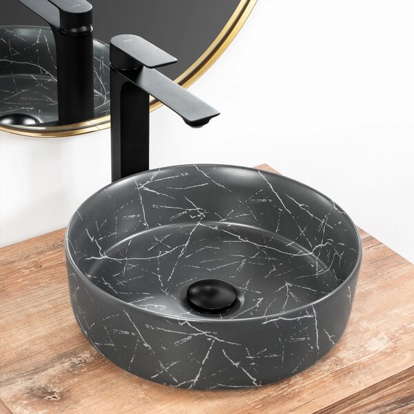 Lavabo da appoggio Rea Sami Matt Grey Marble