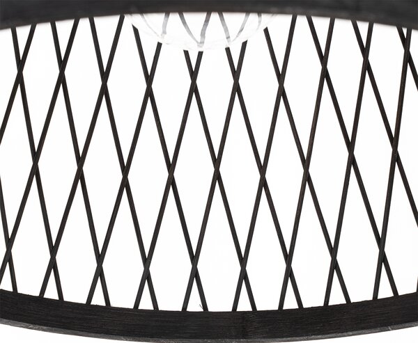 Lampada a sospensione da esterno rustica in rattan nero 40 cm - Calamus