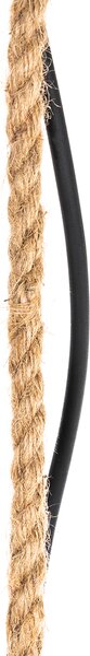 Lampada a sospensione da esterno rustica in rattan nero 40 cm - Calamus
