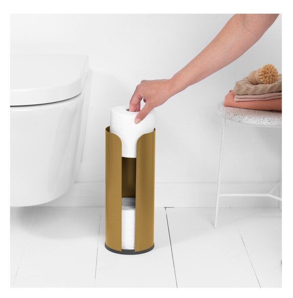Porta carta igienica dorato in acciaio ReNew – Brabantia