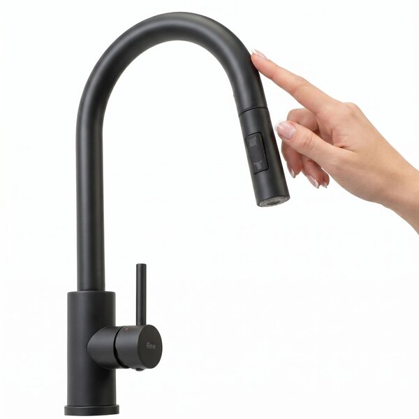 Rubinetto da cucina Rea Fresh Touch Black Matt