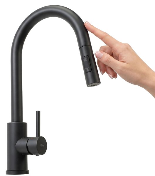 Rubinetto da cucina Rea Fresh Touch Black Matt