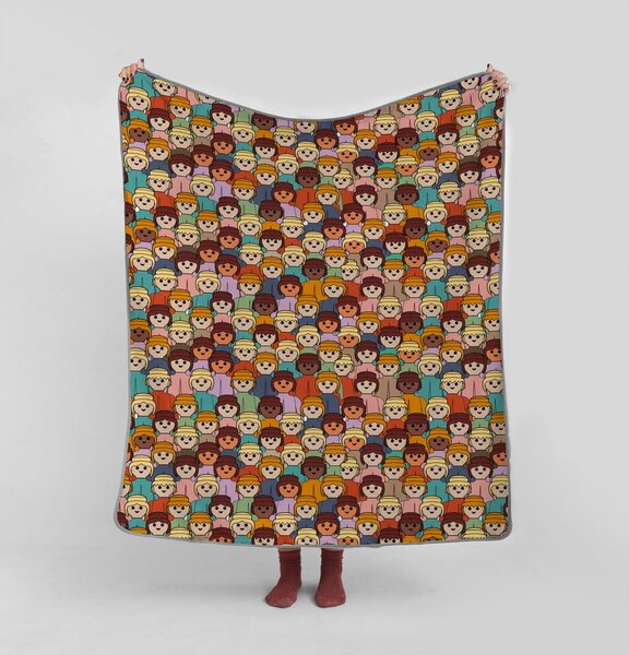 Coperta per bambini in microfibra 130x130 cm Invasion - Playmobil