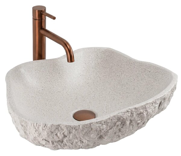 Lavabo da appoggio Rea Isla Beige