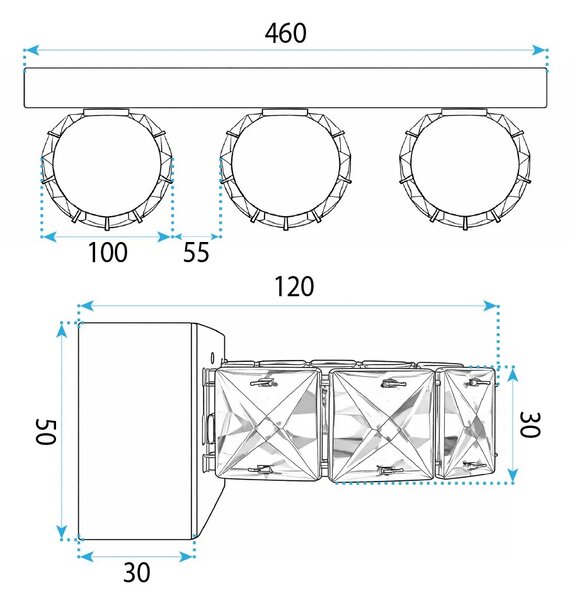 Lampada da parete LED APP1938-3W CHROME