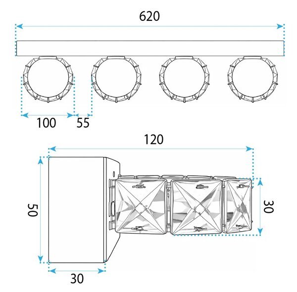 Lampada da parete LED APP1940-4W CHROME