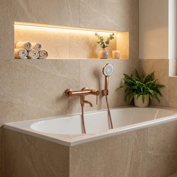 Miscelatore per vasca Rea Clif Brushed Copper