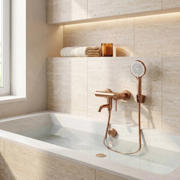 Miscelatore per vasca Rea Clif Brushed Copper
