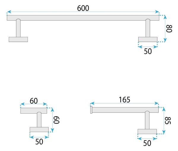 Set accessori da bagno Ari Titan 4 pezzi