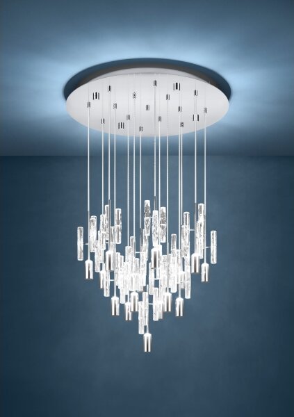 Eglo 390477 - Lampadario LED a sospensione con cavo ALEMDINA 15xLED/2,6W/230V 2200/3000/4000K cromo