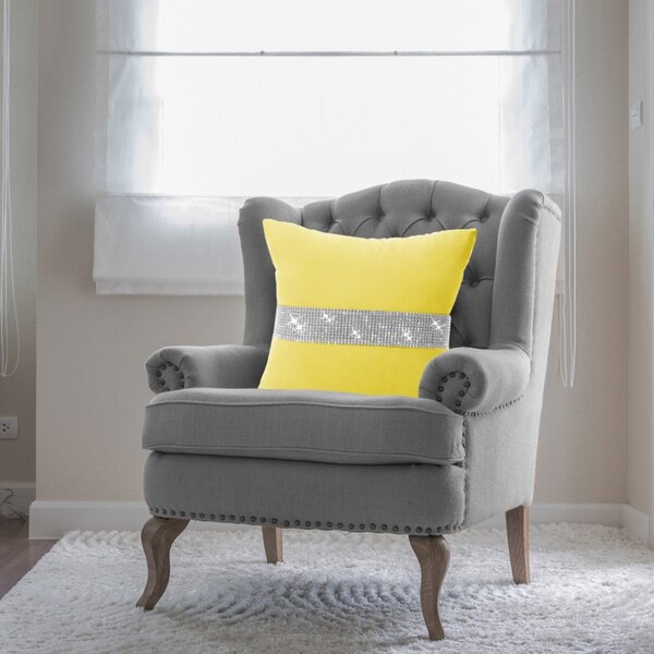 Federa con zirconi giallo pastello