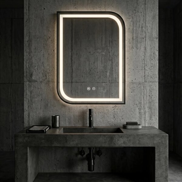 Specchio LED ZONE 80X60 BLACK