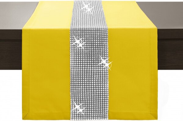 Runner Glamour con zirconi giallo pastello