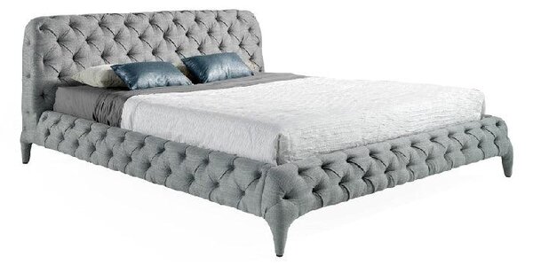 LETTO RIVESTITO IN TESSUTO CAPITONNÉ