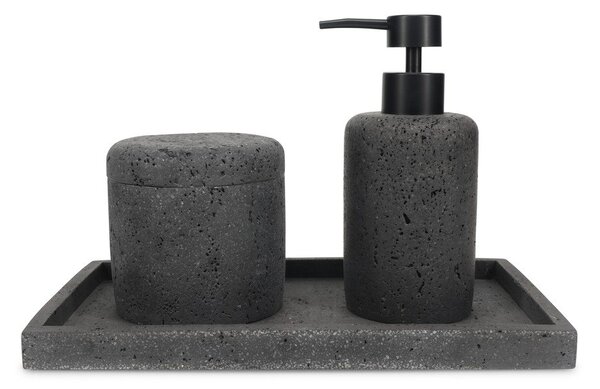 Dispenser per sapone grigio scuro in poliresina 250 ml Suds – S|P Collection