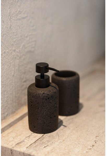 Portaspazzolino grigio scuro in poliresina Suds – S|P Collection