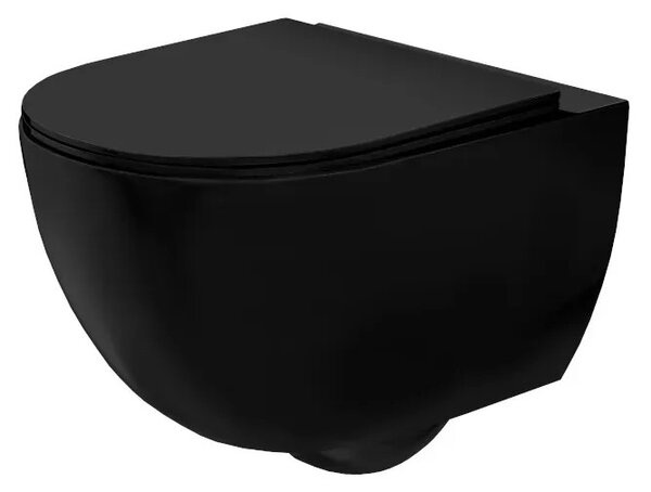 Set vaso WC CARLO Mini Black Mat + Bidet Carlo Black