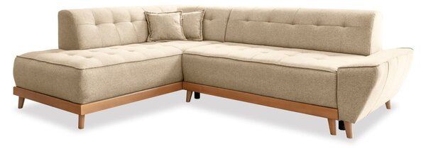 Divano letto angolare beige (angolo sinistro) Dazzling Daisy - Miuform