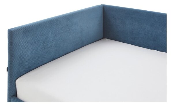Letto da bambini con sponde blu imbottito con contenitore con rete inclusa 140x200 cm Cool – Meise Möbel