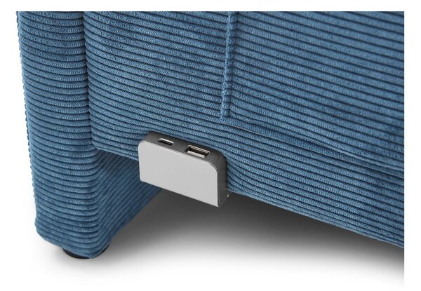 Letto da bambini con sponde blu imbottito con contenitore con rete inclusa 120x200 cm Cool – Meise Möbel