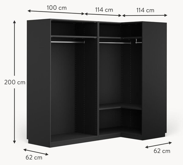 Armadio angolare componibile Leon, larg. 215 cm, diverse varianti