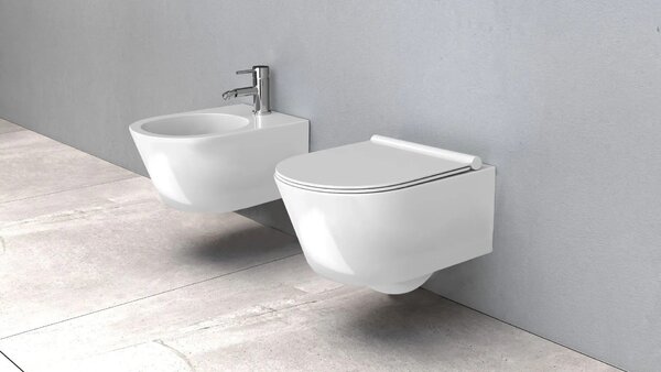 Set WC Vaso + Bidet Porter BIANCO SOSPESO