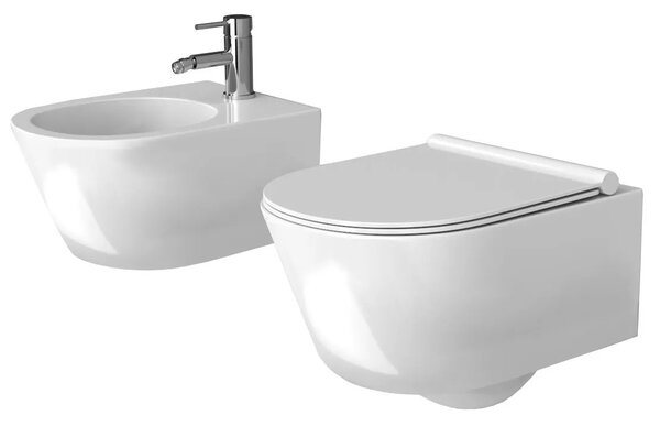 Set WC Vaso + Bidet Porter BIANCO SOSPESO