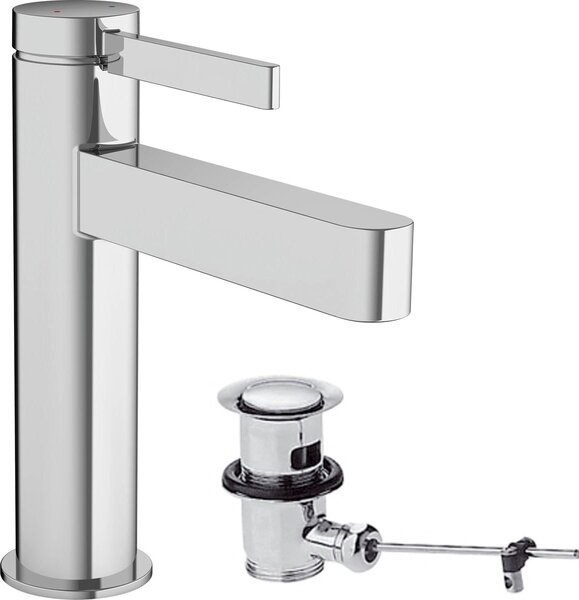 Hansgrohe Finoris robinetterie de lavabo à levier unique 110 avec vidage à tirette, portée 139mm, 76020000, 76020000
