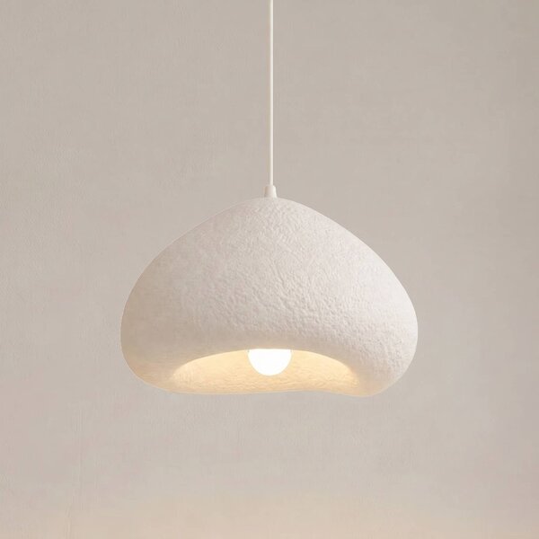 Lampada a sospensione Lora Opviq, dimmerabile, Bianco / Opale, Soggiorno / Sala da pranzo, Plastica, Moderno, Lampada a sospensione