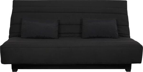 DIVANO 2 POSTI CON MECCANISMO "CLIC-CLAC" - TESSUTO NERO - MATRACCIO DUNLOPILLO - LETTO 188 x 128 cm