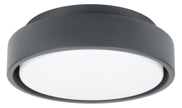 Lampada da soffitto esterna plafoniera rotonda LED 18W grigio scuro IP65 SU-MA BN-OK200