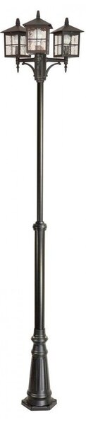 Lanterna da giardino 280 cm 3xE27 nero IP43 SU-MA Venezia OGMWN 3 KW
