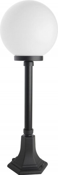 Lampada da giardino 73 cm sfera bianca o fumé 25 cm 1xE27 nero IP43 SU-MA KULE K 5002/3/KP 250