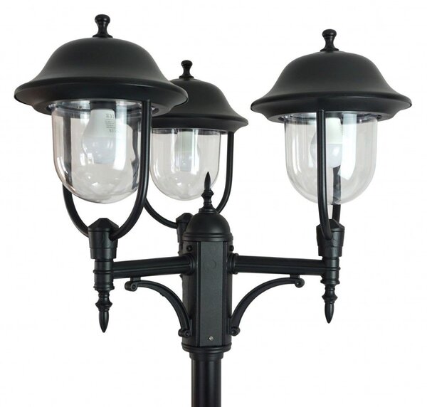 Lanterna retro 295 cm 3xE27 nero IP43 SU-MA Prince OGMWN 3 O