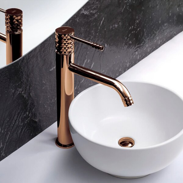 Rubinetto da lavabo Rea Lungo Diamond Copper High