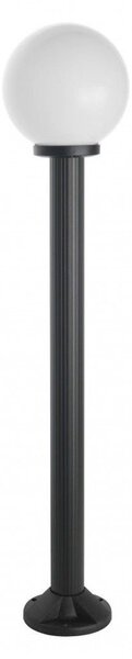 Lampada da giardino 120 cm sfera bianca o fumé 20 cm 1xE27 nero IP43 SU-MA Kule K 5002/2/K 200