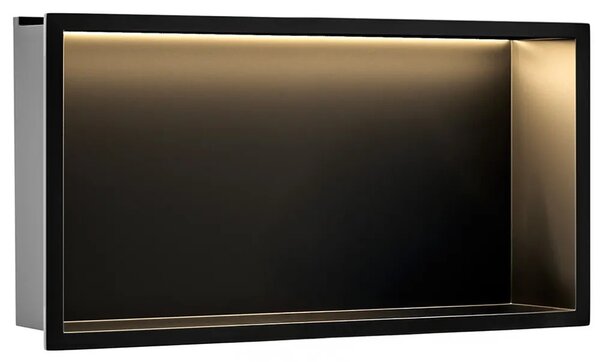 MENSOLA BAGNO LED 30x60 black