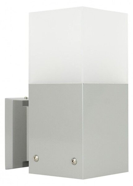 Lampada da parete per esterni 1xE27 argento IP44 SU-MA Cube CB-MAX K AL