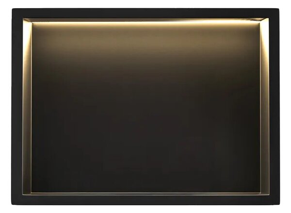 MENSOLA BAGNO LED 30x45 black