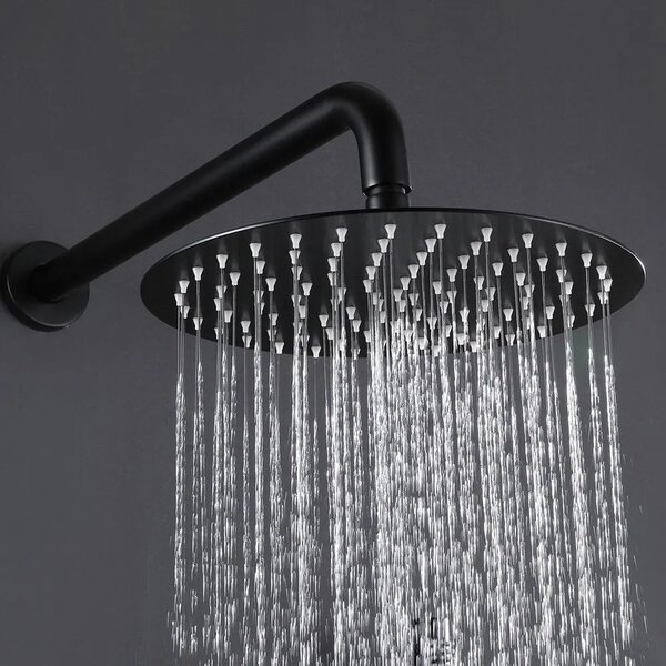 Soffione doccia Rea Black Matt 25cm