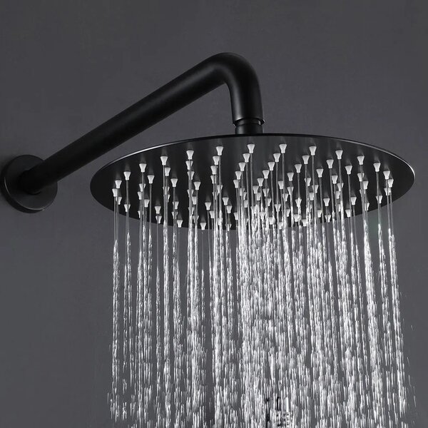 Soffione doccia Rea Black Matt 25cm