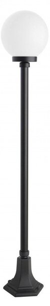 Lampada da giardino 148 cm sfera bianca o fumé 20 cm 1xE27 nero IP43 SU-MA KULE K 5002/1/KP 200