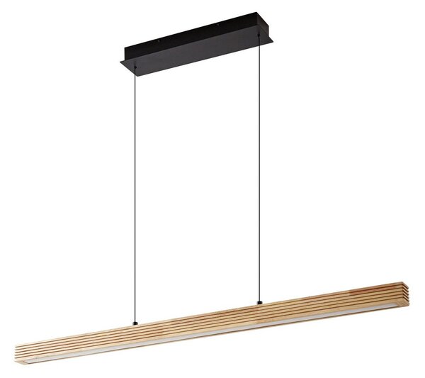 Lampada a sospensione Lucande, Emara, dimmerabile, Legno, Sala da pranzo, Legno, Design