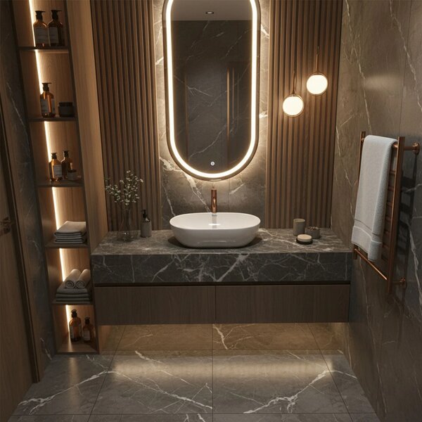 Lavabo da appoggio Rea Amelia 52