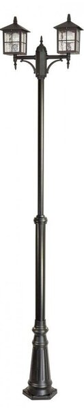 Lanterna da giardino 280 cm 2xE27 nero IP43 SU-MA Venezia OGMWN 2 KW