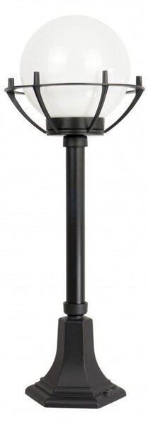 Lampada da giardino a stelo 72 cm sfera bianca o fumé 25 cm 1xE27 nero IP43 SU-MA Kule K 5002/3/KPO
