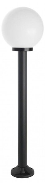 Lampada da giardino 125 cm sfera bianca o fumé 25 cm 1xE27 nero IP43 SU-MA Kule K 5002/2/K 250