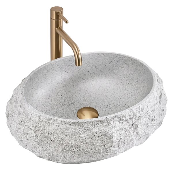 Lavabo da appoggio Rea Mika Beige
