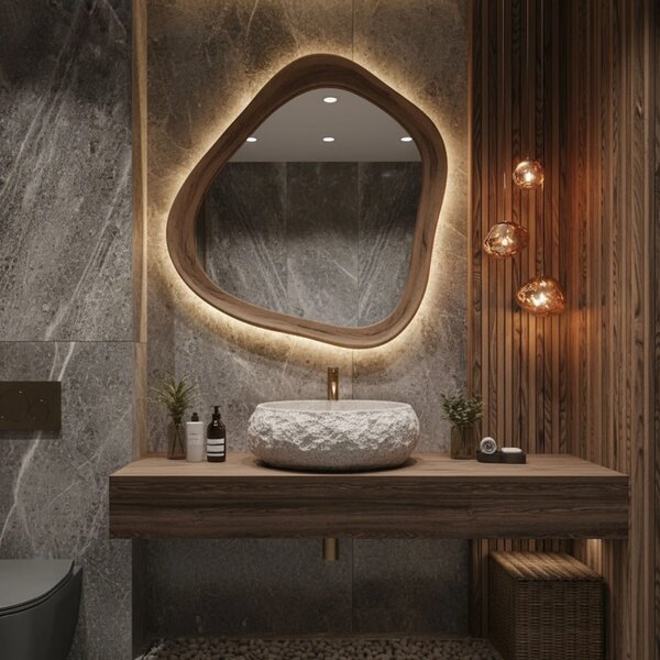Lavabo da appoggio Rea Mika Beige